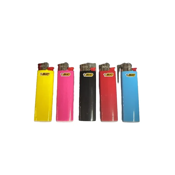 Bic Medium Size Slim Lighters 5 Pack Assorted Colors