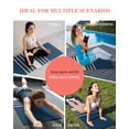 thumbnail image 7 of Navy Blue Beige Striped Yoga Towel for Hot Yoga Non Slip, Modern Farmhouse Retro Lines Yoga Mat Towel Absorbent Yoga Sweat Towels Microfiber Hot Yoga Blanket for Bikram Pilates 26"x74", 7 of 7