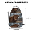 thumbnail image 2 of Fuzoiu Yak Print 2 Pack Kick Mat Back Seat Protector With 3 Storage Pockets, Universal Car Seat Back Organizer For Kids Pets, Waterproof Backseat Protector For Most Car, 2 of 8