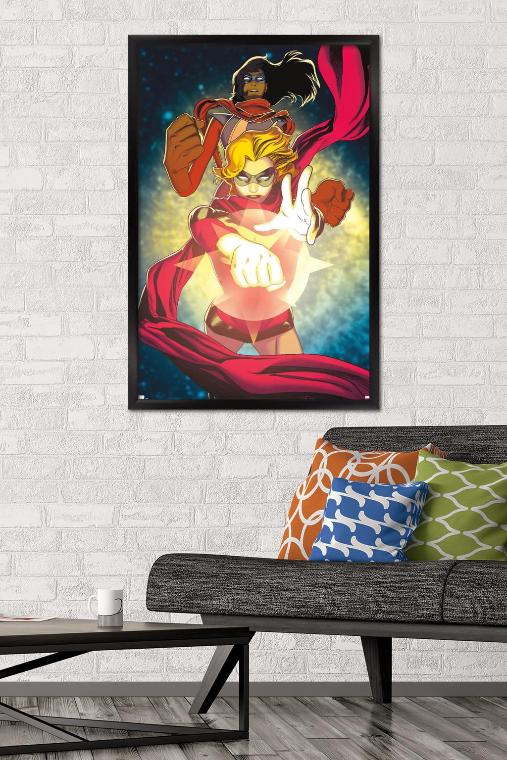 Marvel Comics - Ms. Marvel - Ms. Marvel & Ms. Marvel #1 Variant Wall Poster, 22.375" x 34", Framed