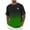 Green, variant on Men's Gradient Dye Short Sleeve T-Shirt, Small Tropical Tree Silhouette Chest Logo Wrinkle Resistant Soft Vacation Blouse S-5XL