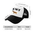 thumbnail image 3 of I Love My Boxer Dog Funny Trucker Cap Hat Black, 3 of 5