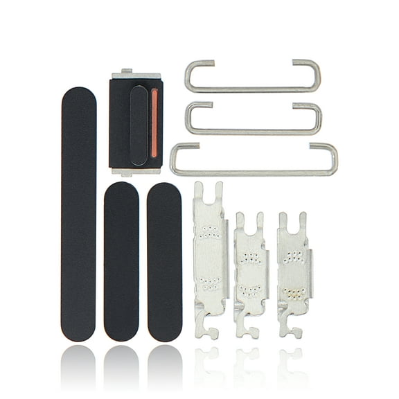 Replacement Hard Buttons (Power / Volume / Switch) Compatible For iPhone 12 (Black)