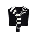 thumbnail image 2 of Women's Casual Shawl Wraps Striped Knitted Shawls Scarf Cape Black One Size, 2 of 3