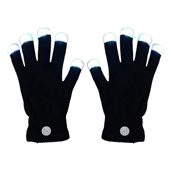 Flashing LED Rave Gloves with Luminous Fingertip Lights,Glow Light Finger Gloves for Parties,Concerts,Clubs,Festivals,Hip-Hop Events,Night Performances,Wearable Light Accessories Gift light up gloves