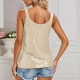 thumbnail image 5 of KHONTS Women's Summer Fashion Sequin Tanks Tops Sparkle Slim Fit Camisole Sleeveless Vest Lightweight Shimmer Tunic Tops Beige XL, 5 of 7