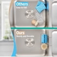 thumbnail image 3 of Kitchen Sponge Holder, Sink Basket Sink Caddy Brush Dishwashing Liquid Drainer Rack Silver, 3 of 9