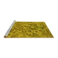 thumbnail image 2 of Ahgly Company Machine Washable Indoor Square Oriental Yellow Industrial Area Rugs, 3' Square, 2 of 4