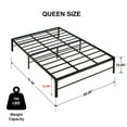 thumbnail image 5 of Go Green Woods Lily Foldable Welded Black Metal Platform Bed Frame Queen, 5 of 5