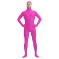 thumbnail image 6 of Wyobmus Men's And Women's Face Open Zentai Bodysuit Stretch Polyester Spandex Full Body Suit A-Hot Pink, 6 of 9