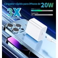 thumbnail image 3 of 20W Cargador iPhone Carga Rapida con 1.5M Cable, 3 of 3