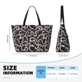 thumbnail image 4 of Xecao Hand Drawn Snake for versatile beach bag for women includes zipper pockets and waterproof material, ideal for vacations and adventures., 4 of 7