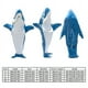 thumbnail image 4 of Shark Blanket Sudadera con capucha para adultos - Shark Onesie Adult Wearable Blanket - Pijama de estilo animal, 4 of 4