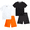 Dark Black/Bright White, variant on RBX Active Boys Short Sets Dryfit Short Sleeve Athletic Shirt and Gym Shorts 4 Piece Sets