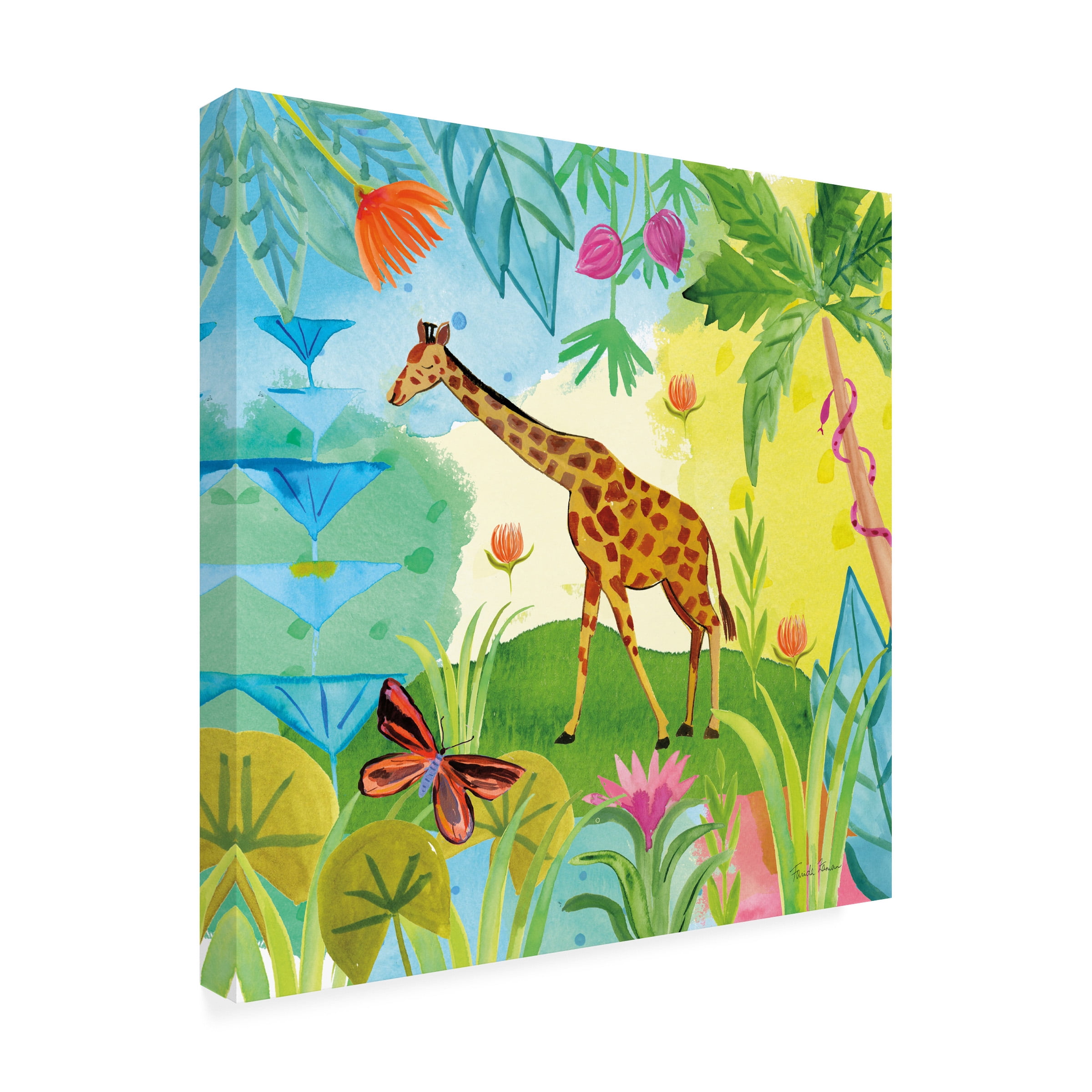 Trademark Fine Art 'The Big Jungle IV' Canvas Art by Farida Zaman