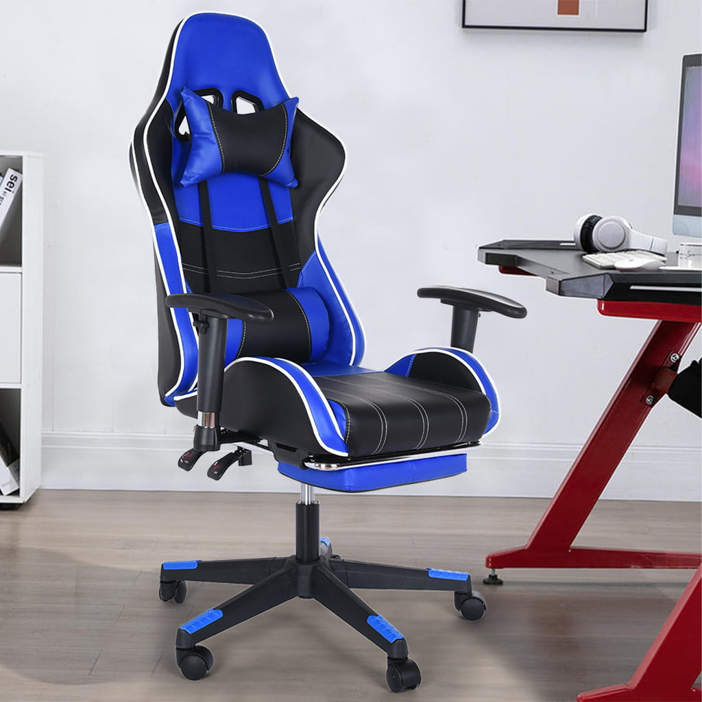 Details about   Ergonomic Gaming Chair Office Computer Racing Lumbar Massage Recliner Swivel PU 