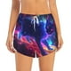 thumbnail image 2 of Balery Cosmic Cat Psychedelic Journey Pantalones cortos deportivos para mujer con forro y dos bolsillos, elásticos, para entrenamiento, gimnasio, yoga-Large, 2 of 7