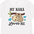 thumbnail image 4 of Inktastic My Nana Loves Me with Sloth and Hearts Boys or Girls Long Sleeve Toddler T-Shirt, 4 of 5