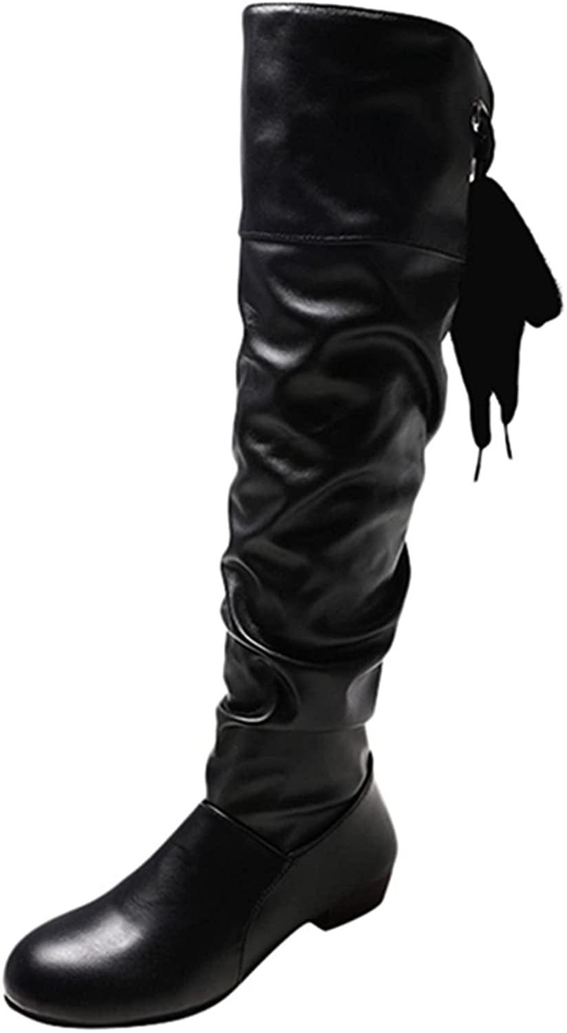 Boots Lace Up Riding Flat Boots Sexy 