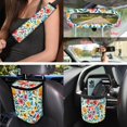 thumbnail image 4 of Jeiento Boho Floral Car Accessories Set Includes Car Seat Cover Set Steering Wheel Cover 2 Car Seat Belt Car Trash Bag Car Vent Storage Box Auto Car Mirror Cover Coasters Car Keychain, 4 of 7
