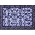 thumbnail image 1 of Ahgly Company Indoor Rectangle Abstract Blue Modern Area Rugs, 2' x 4', 1 of 4