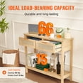 thumbnail image 3 of Rattan Console Table with 2 Storage Drawers Rattan Sliding Door Natural, 3 of 10