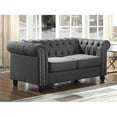 thumbnail image 3 of Bowery Hill 2-Pc Fabric Upholstered Sofa & Loveseat Set in Klein Charcoal, 3 of 3