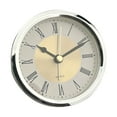 thumbnail image 1 of Yinanstore Horloge Ronde Moderne avec Chiffres Romains pour Salon Chambre École argent, 1 of 8
