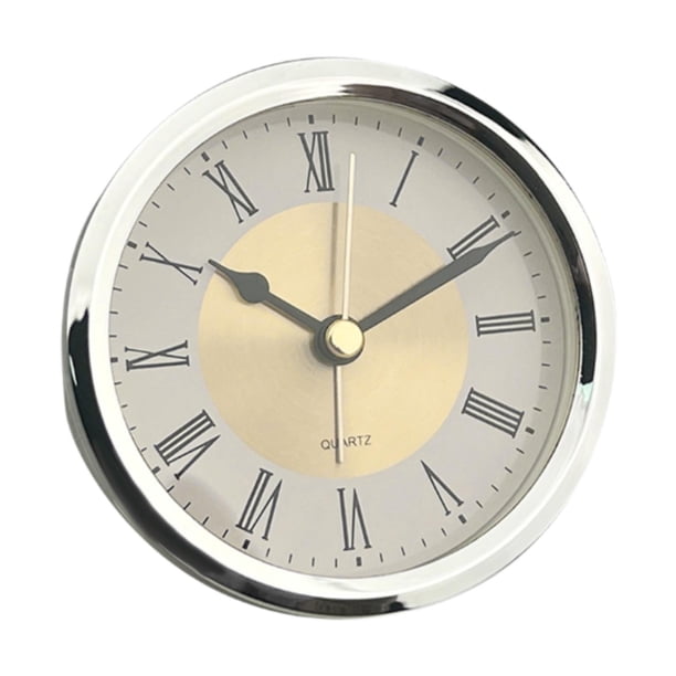 Reloj Redondo Con Inserto Moderno Con Números Para Sala De Estar, Dormitorio, Escuela, Plata argén