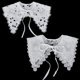 thumbnail image 1 of 2 piezas, 2 estilos, cuello de encaje desmontable, cuello falso decorativo, adorno, aplique bordado en el escote, 1 of 6