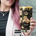 thumbnail image 3 of Personalized Queen Bee Tumbler Cup With Lid 20oz 30oz Custom Name Double Wall Vacuum Stainless Steel Travel Coffee Mug Novelty Jewelry Style Insulated Birthday Gift For Girls Women, 3 of 6