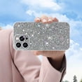 thumbnail image 6 of Compatible with iPhone 14 Pro Max Glitter Case Women Girls Bling Sparkle Phone Case Camera Lens Protection Slim Soft Bumper Shockproof Protective Cover for iPhone 14 Pro Max 6.7 inch, Silver, 6 of 12