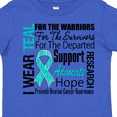 thumbnail image 4 of Inktastic Ovarian Cancer I Wear Teal Ribbon Tribute Boys or Girls Toddler T-Shirt, 4 of 5