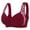 #0096-Wine, variant on Women's Printed Wireless Bra, Sheer Mesh Breathable Pullover Style, Seamless Nylon Soft Stretch Full Coverage, Lightly Lined Casual Daily Underwear Comfort Fit Gift