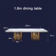thumbnail image 3 of Luxury Modern Dining Table Chair Marble Desk Mobile Kitchen Tables Console Dining Table Mobile Table A Manger Home Furnitures My Lux Decor Round, 3 of 11