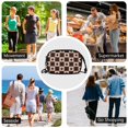 thumbnail image 7 of FORMRS Mini Crossbody Bag for Women Adjustable Shoulder Rope Travel Casual Phone Purse, Checkered Stars Pattern, 7 of 7