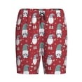 thumbnail image 6 of Daiia Gnome And Snowflakes Mens Woven Stretch Pajama Short,Short Pajama Pants-X-Large, 6 of 7