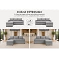 thumbnail image 2 of Sala Esquinera Modular El Bazar Store Vancouver Gris plata 175x130 cm Sofa Lado derecho ó izquierdo Económica, Tela Lino, 2 of 7