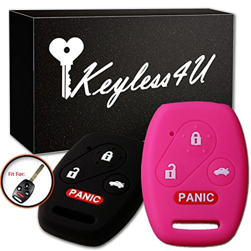 2Pcs Keyless4U Silicone Honda Key Fob Case Cover Keyless Entry Remote