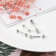 thumbnail image 5 of Jovivi 16G Barbell Piercing Earrings 12mm Bar Pin Helix Cartilage Tragus Stud Earring Eyebrow Lip Nipple Stud Silver Body Piercing Jewelry 8pcs, 5 of 5
