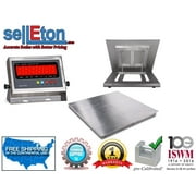 5'x5' (60"x60") Stainless Steel Floor Scale & Indicator | Wash Down 5,000 x 1lb