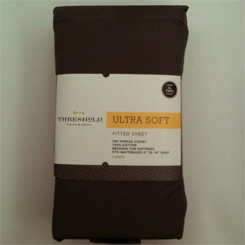 Ultra Soft Fitted Sheet 300 Thread Count Threshold XL Twin Radiant Gray