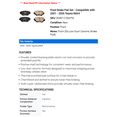 thumbnail image 2 of Front Brake Pad Set - Compatible with 2001 - 2005 Toyota RAV4 2002 2003 2004, 2 of 2