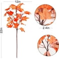 thumbnail image 4 of Fall Maple Leaves Stems Decor, 6Pcs Fake Fall Maple Leaves Branches Artificial Autumn Plants Fall Floral Arrangements for Home Farmhouse Table Centerpiece, 4 of 5