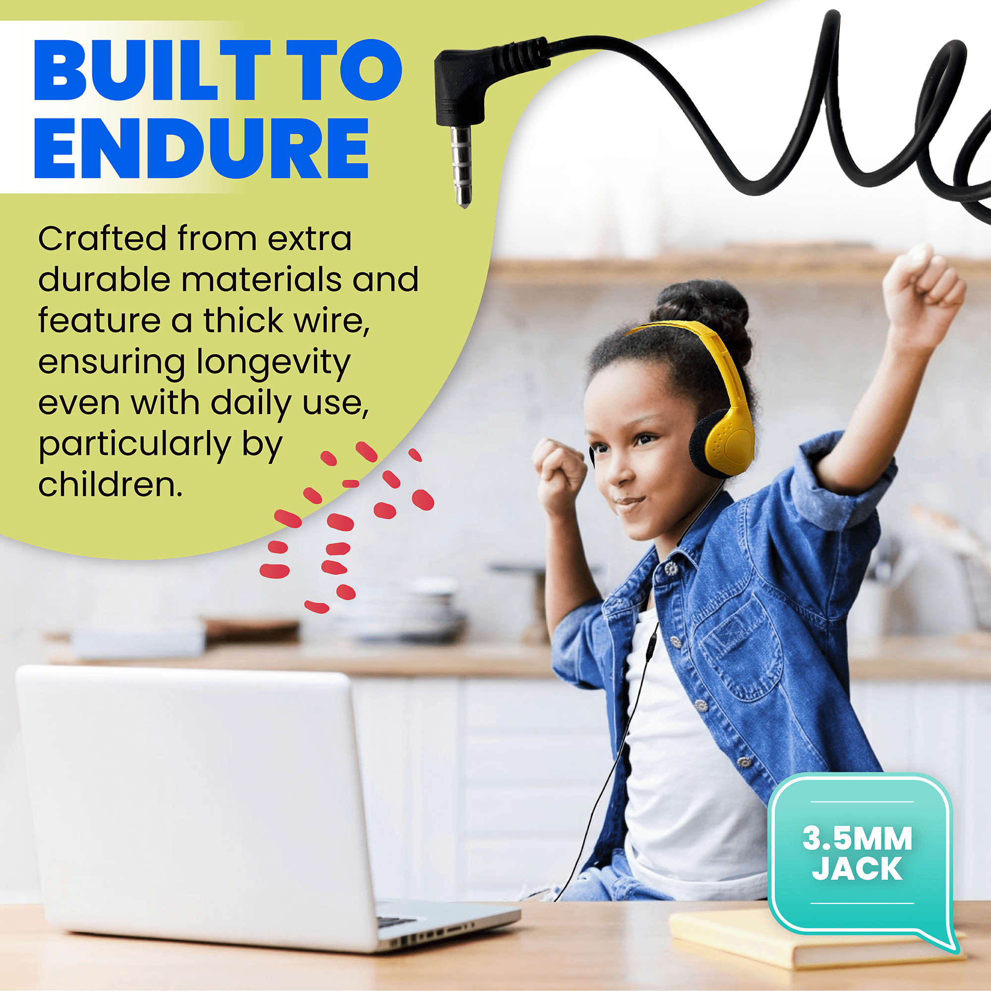 Bulktech Wired On-Ear Headphones with 2.5mm Connector, Bulk Wholesale, 10 Pack, Assorted Colors