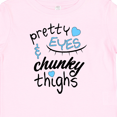 thumbnail image 4 of Inktastic Pretty Eyes and Chunky Thighs Blue Hearts Boys or Girls Baby T-Shirt, 4 of 5