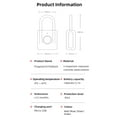 thumbnail image 2 of Yeacher Fingerprint Padlock Quick Unlock Keyless Smart One Touch Open Lock with USB Charged Waterproof -Theft Locks for Gym Luggage Cabinet Door, 2 of 8