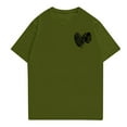 thumbnail image 3 of NAMTYQX Mens T-Shirts Lightweight Short Sleeved Crew Neck Comfortable Patterned Cool Baggy Casual Oversized Lounges Mens T Shirts Army Green Size M, 3 of 4