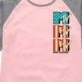 thumbnail image 3 of MTV Logo - American Flag - Toddler And Youth Girls Raglan Graphic T-Shirt, 3 of 5