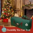 thumbnail image 3 of HOLIDAY SPIRIT Christmas Tree Storage Bag, Heavy-Duty 600D Oxford Material with Durable Reinforced Handles & Zipper, Waterproof Dust Protection (Green, Fits a 7.5FT Tree), 3 of 6